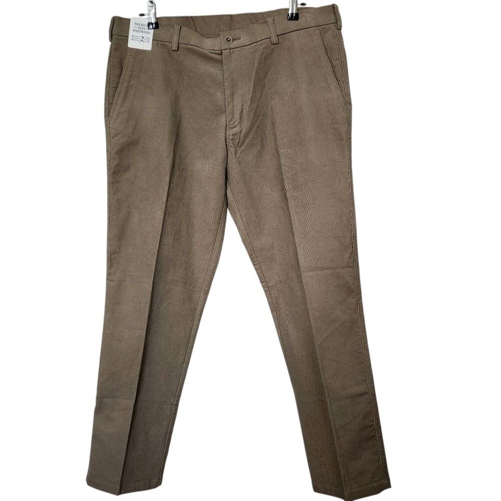 Haggar Men's Stretch Cord Chino Premium Flex Waistband Straight Leg Size 38x30